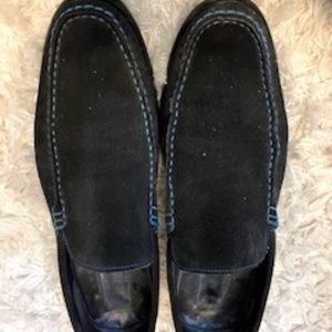 Men's Car Loafers - To Boot New York - Dark Blue Suede - Size 8.5
